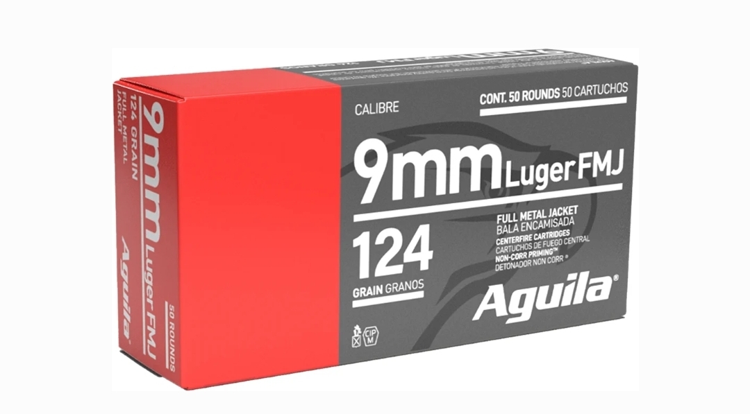 Aguila 9mm 124GR FMJ